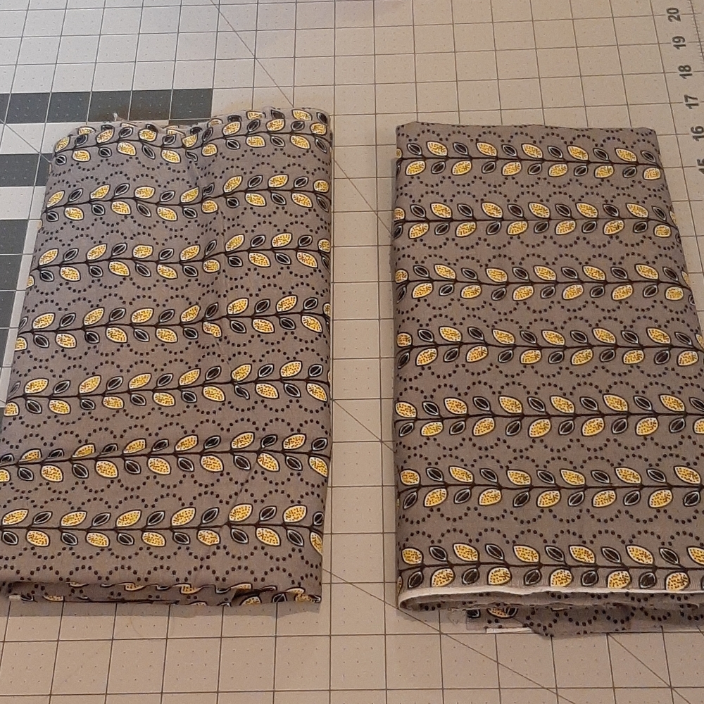 2 one-yard cotton fabric pieces